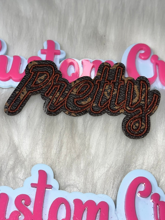 “Pretty” Script Patch – Iron On