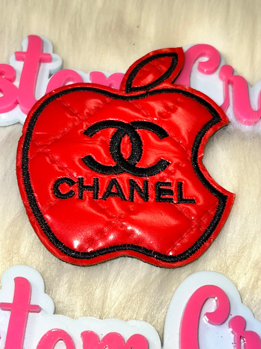 Red Quilted Apple Glam Patch – Iron On