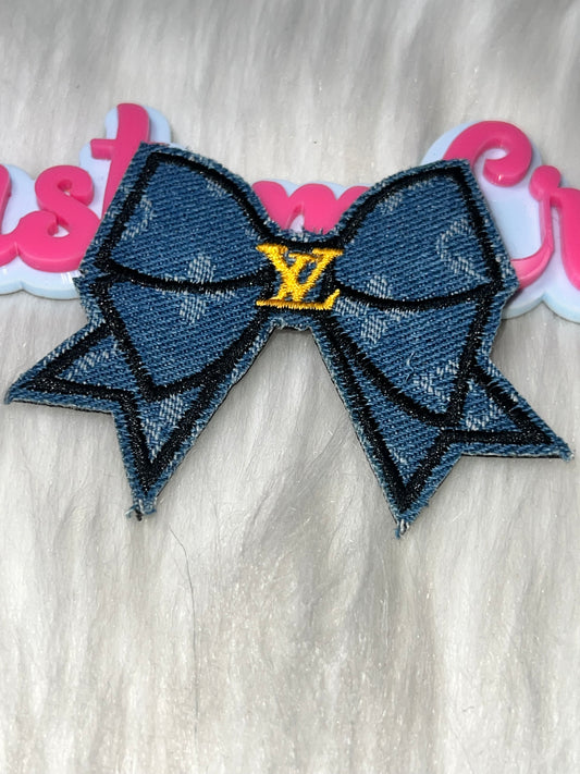 Denim Bow Accent Iron-On Patch