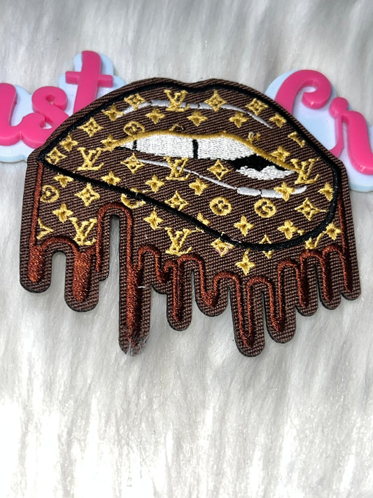 Dripping Lips Pattern Iron-On Patch