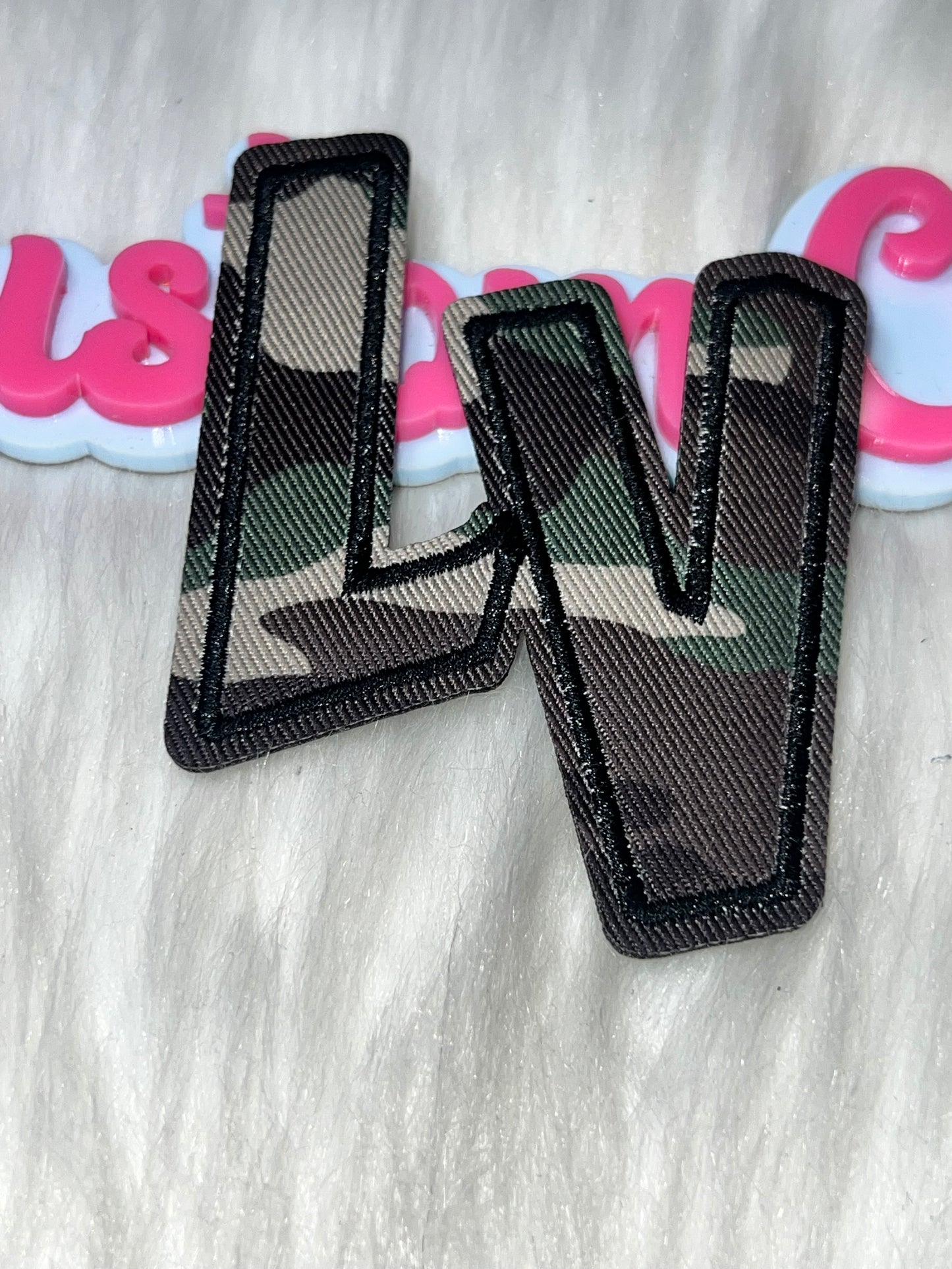 Monogram Rose Iron-On Patch