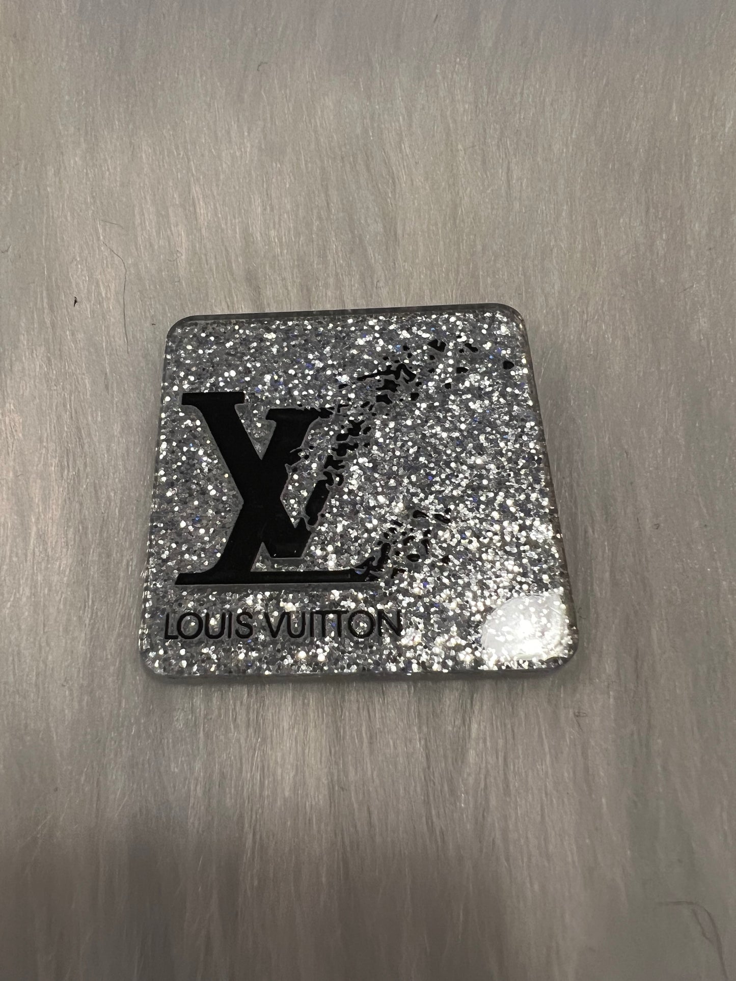 Black Silver Square LV Acrylic