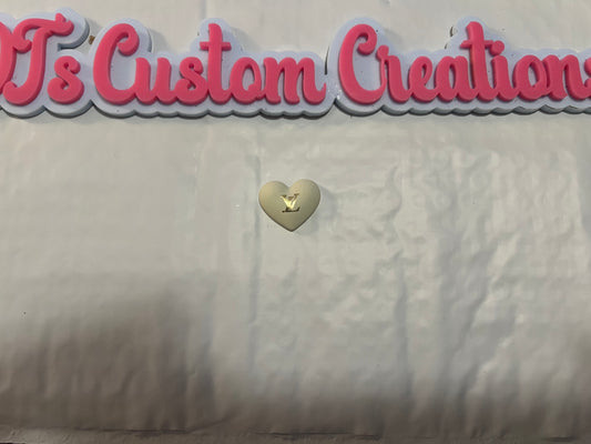 White LV Heart