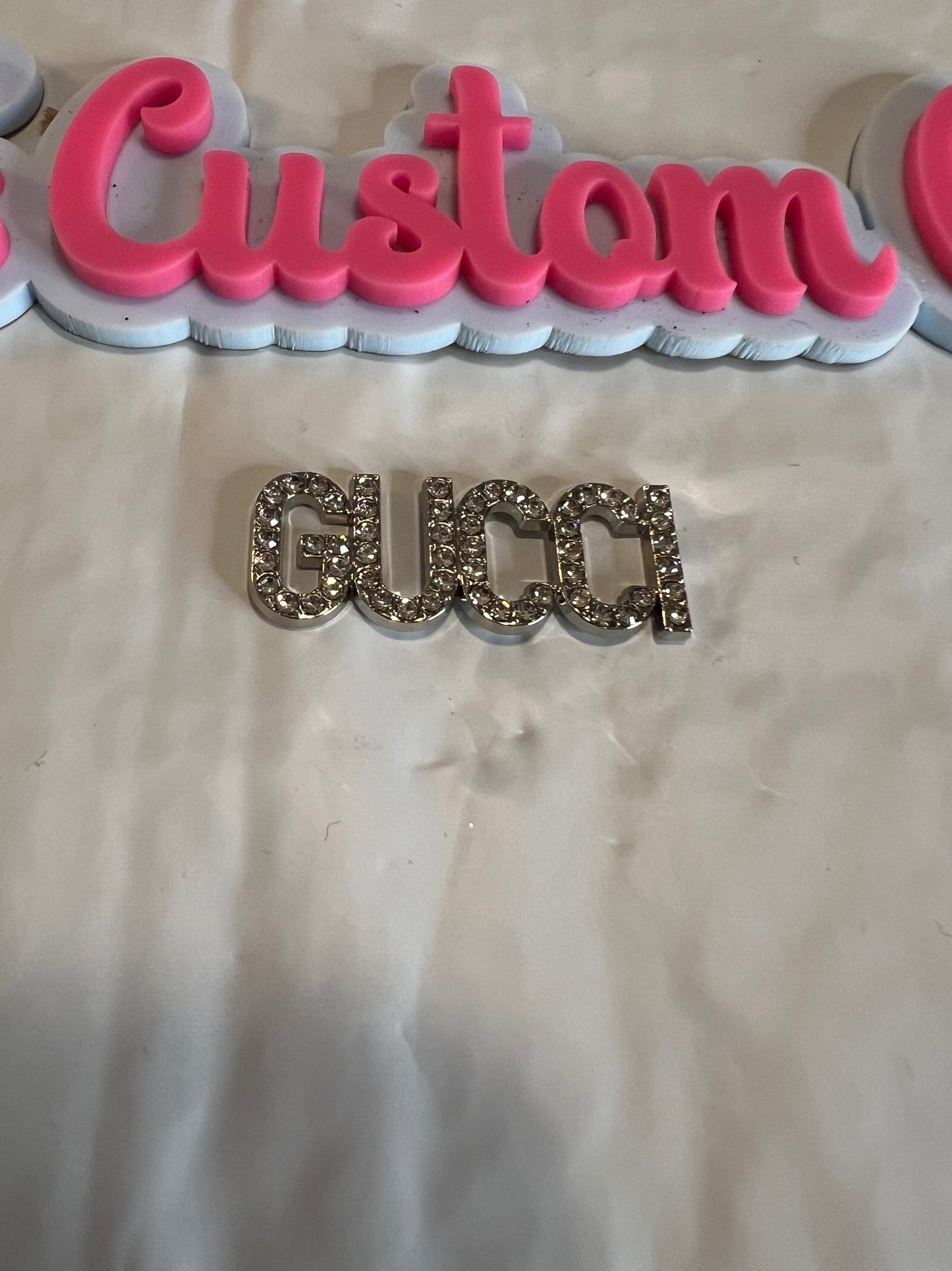 Silver GG word bling