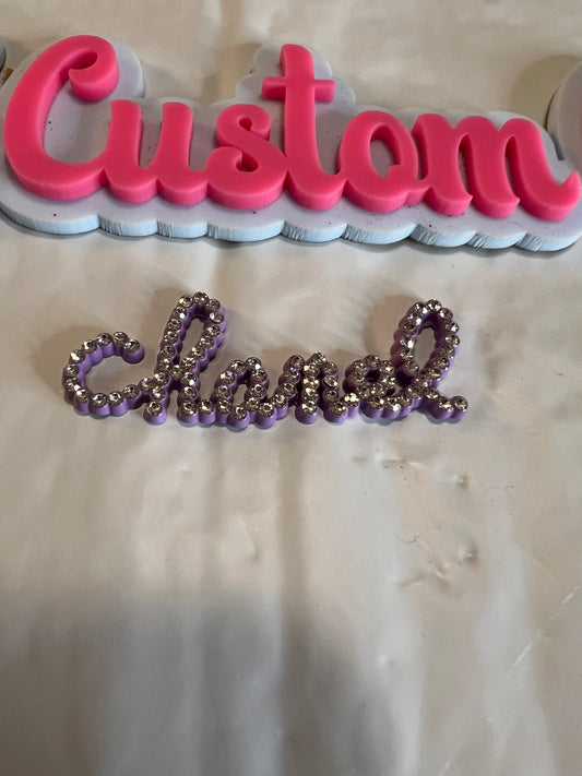 Purple Chanel bling