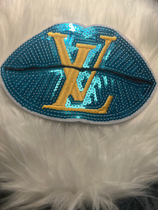 Blue & Gold LV lips