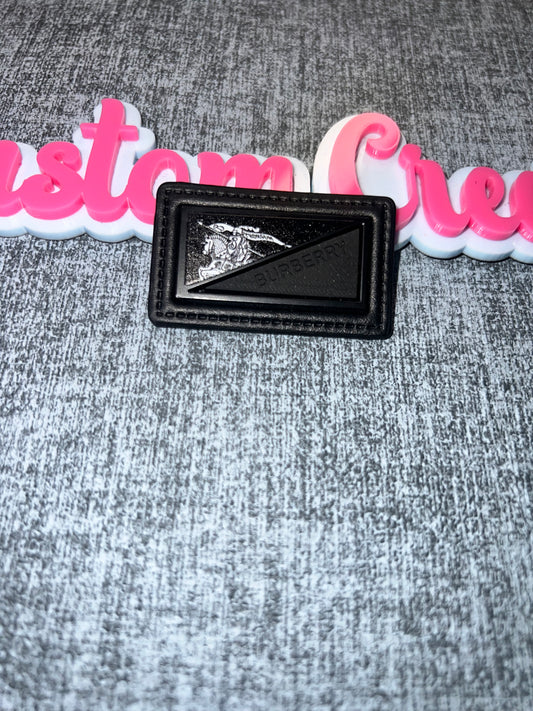 Black Faux Leather Rectangle Patch Tag – Craft Accessory