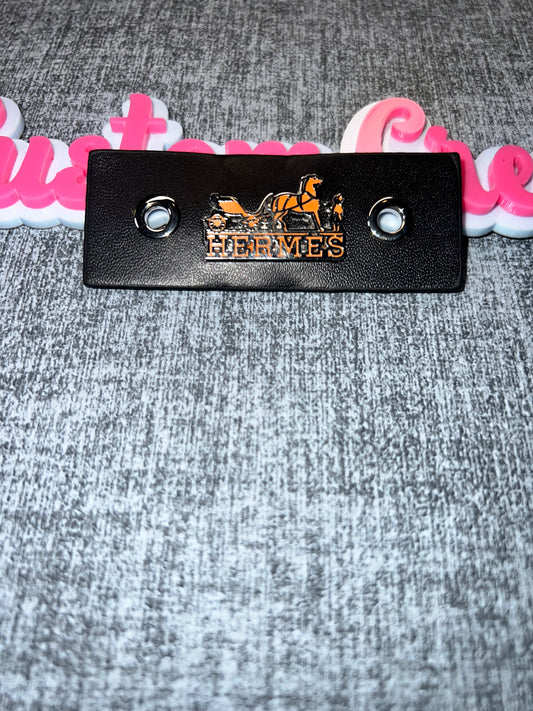 Black Faux Leather Bar Tag – Craft Accessory