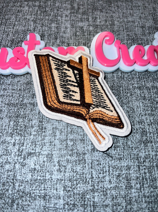 Open Book Faith Embroidered Patch – Inspirational Patch