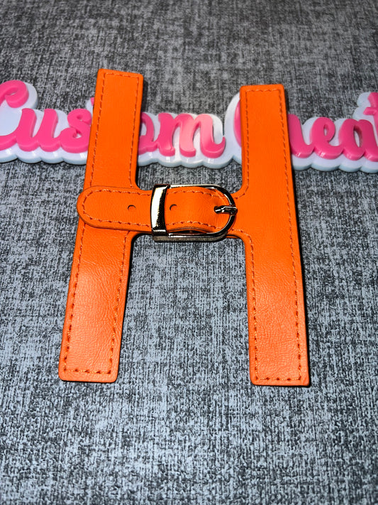 Orange Faux Leather Buckle Strap – Bag Accessory (Big)