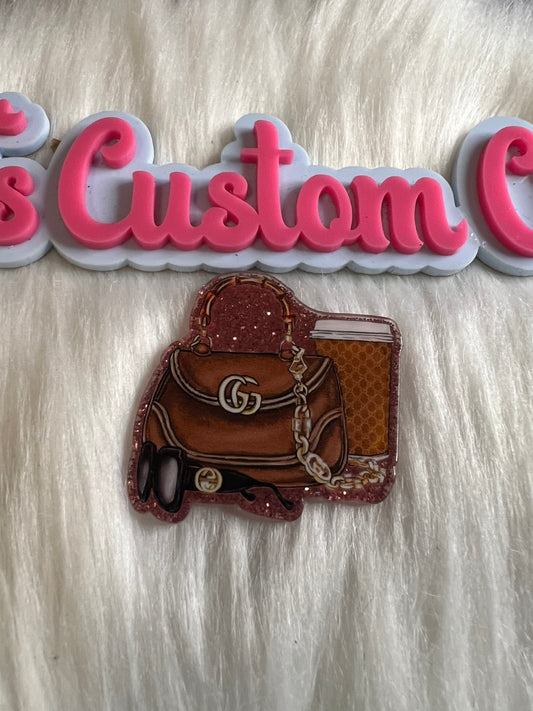 Brown GG purse coffee cup