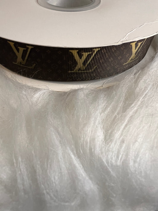 Gold & Brown LV Ribbon
