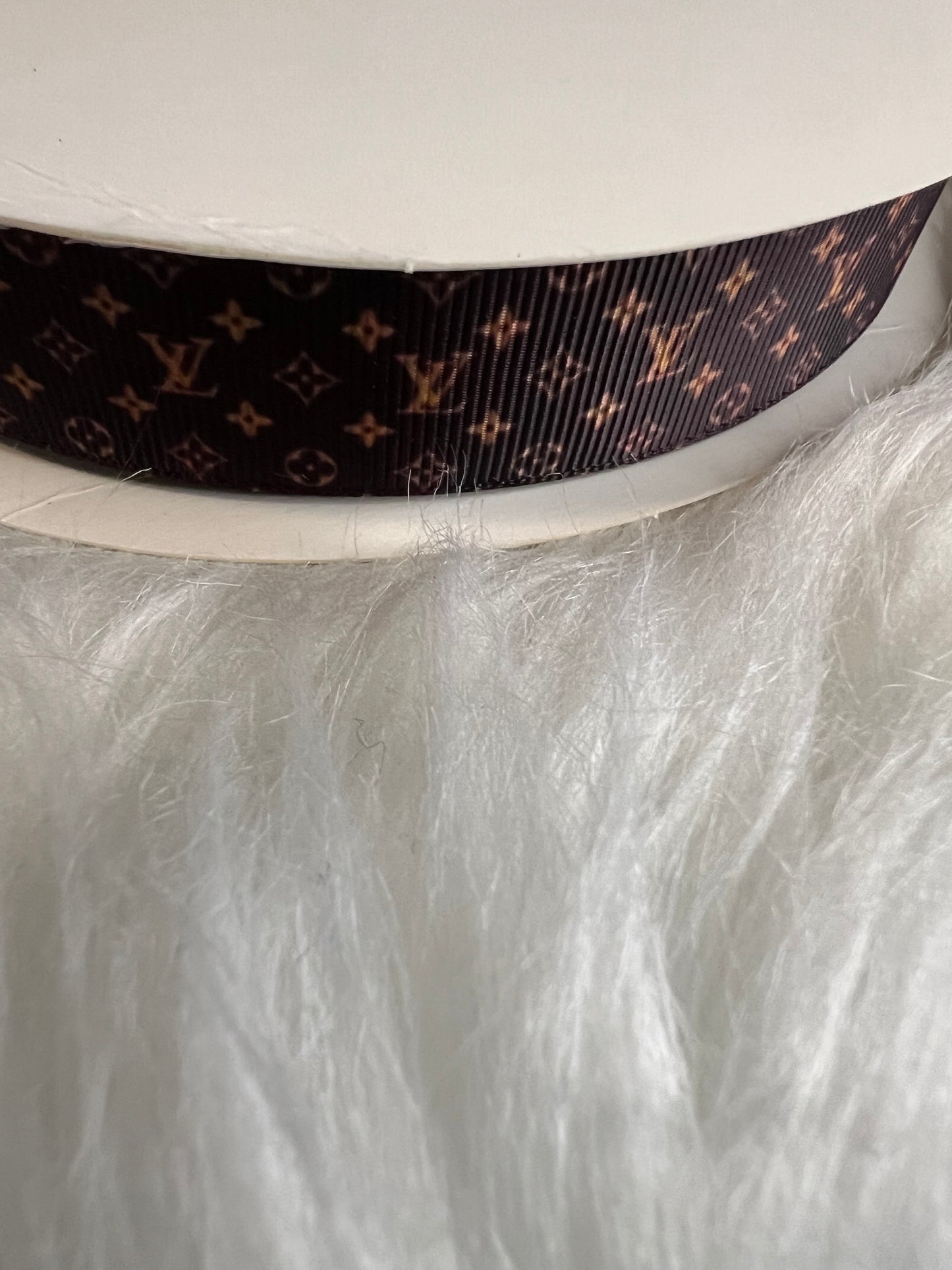Brown Small LV Ribbon
