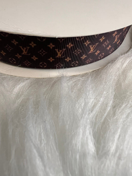 Brown Small LV Ribbon