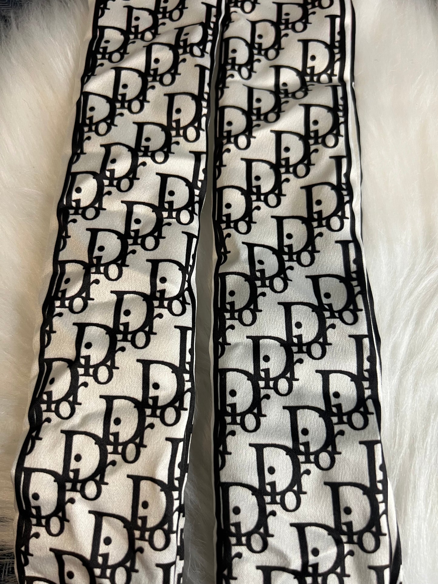 White & Black Dior Croc/ Bogg straps
