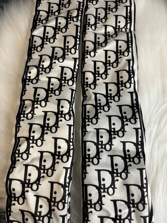 White & Black Dior Croc/ Bogg straps