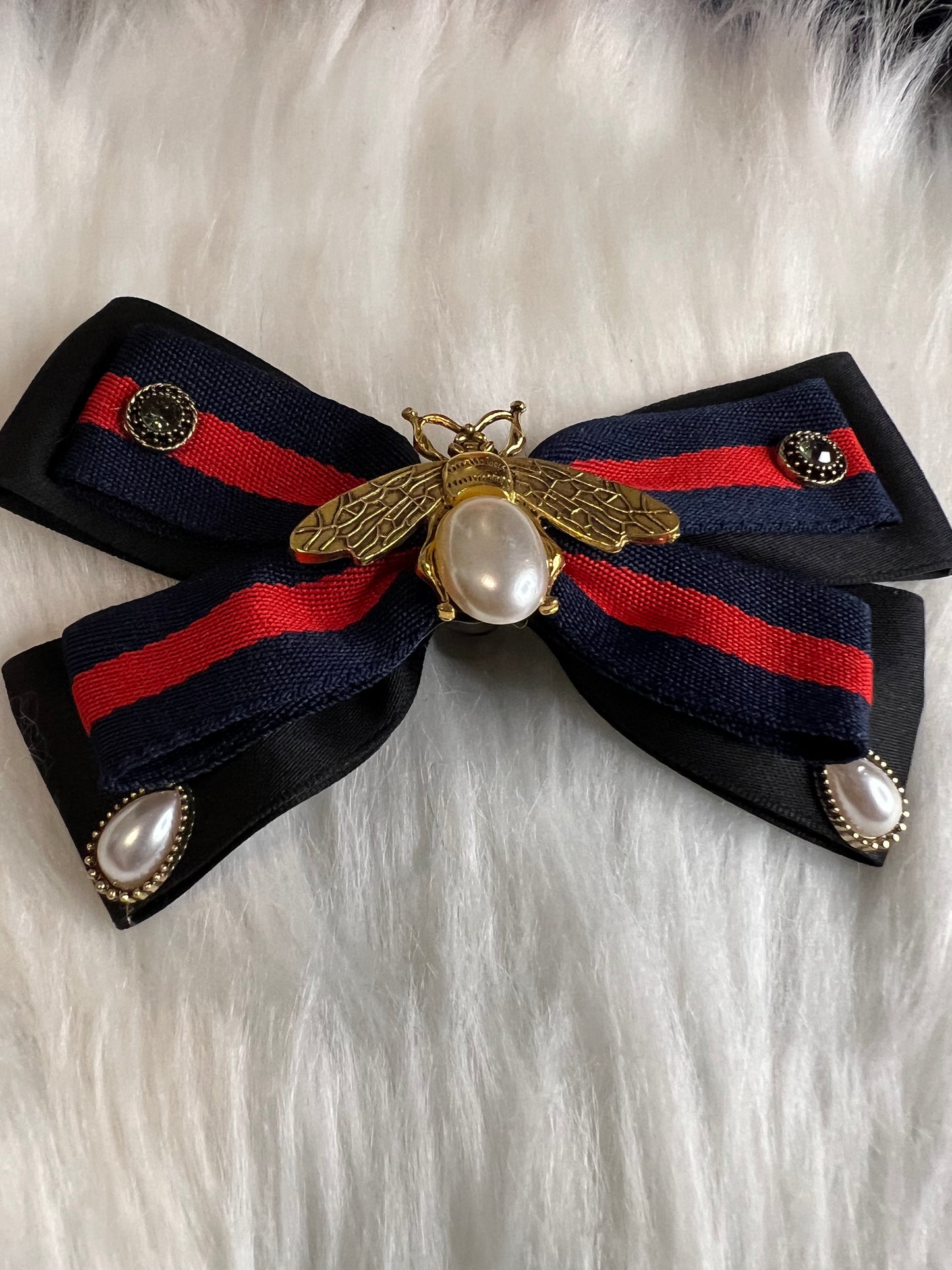 Blue & Red Bow