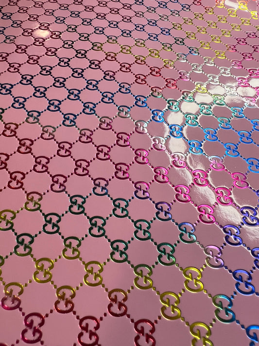 Pink Colorful GG Embossed