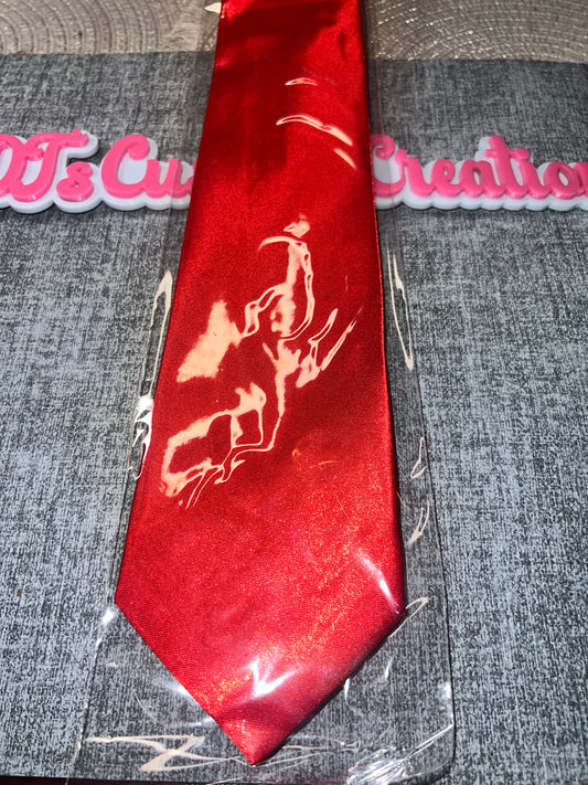 Red Satin Tie – Glossy Necktie for DIY Crafts, Custom Designs & Statement Bling Accessories