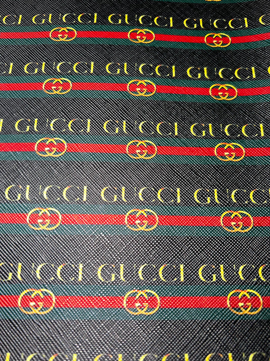 Black Stripe Circle Pattern Faux Leather Sheet 9x12 – Classic Stripe Craft Faux Leather