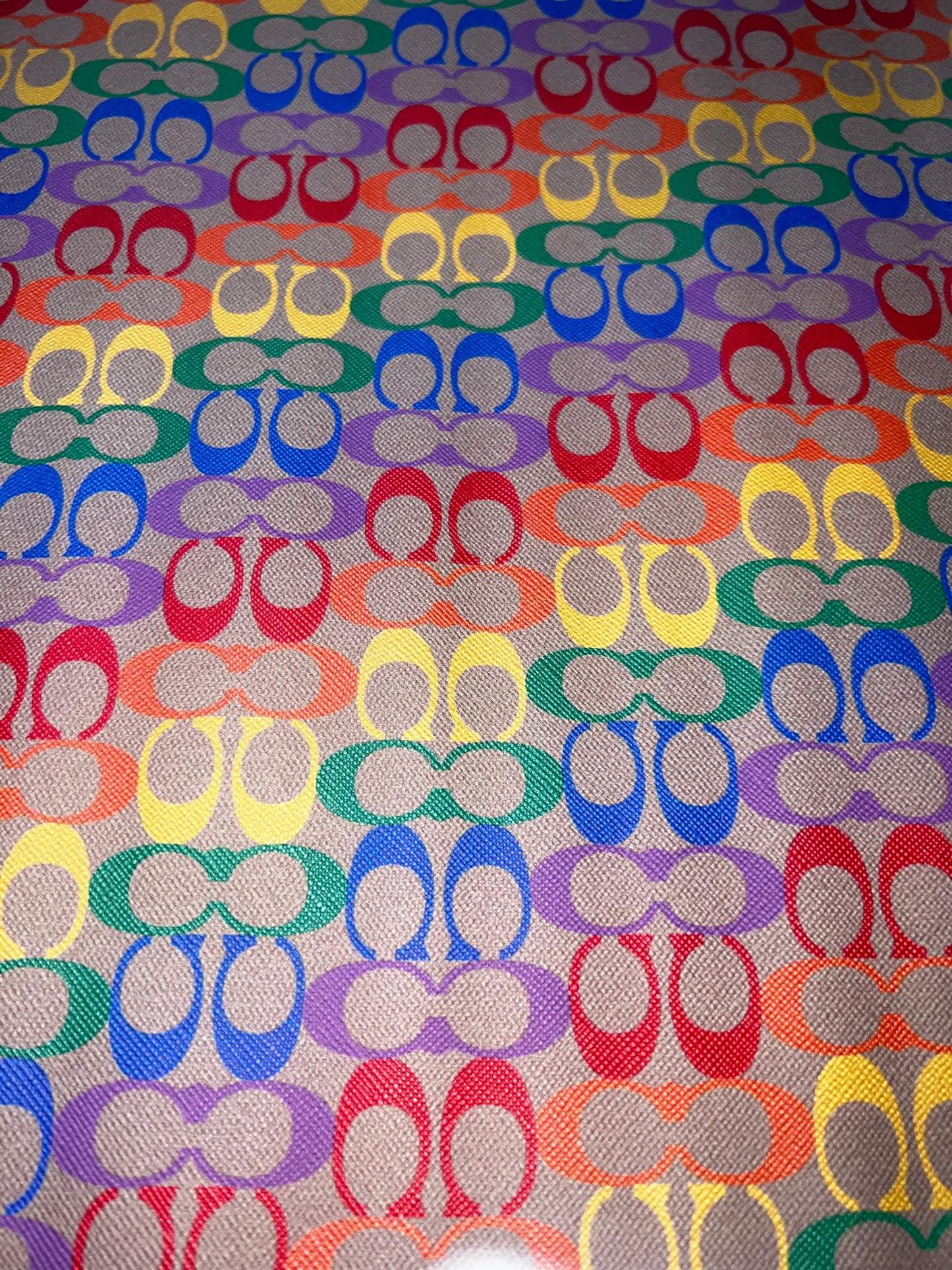 Colorful Pattern Faux Leather Sheet – Multi-Tone Statement Print (9x12)Big