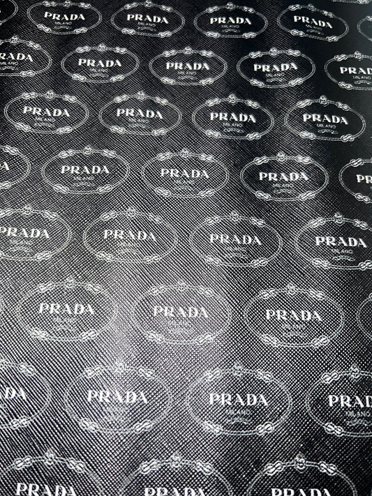 Black Elegance Faux Leather Sheet – Minimal  Print (9x12)