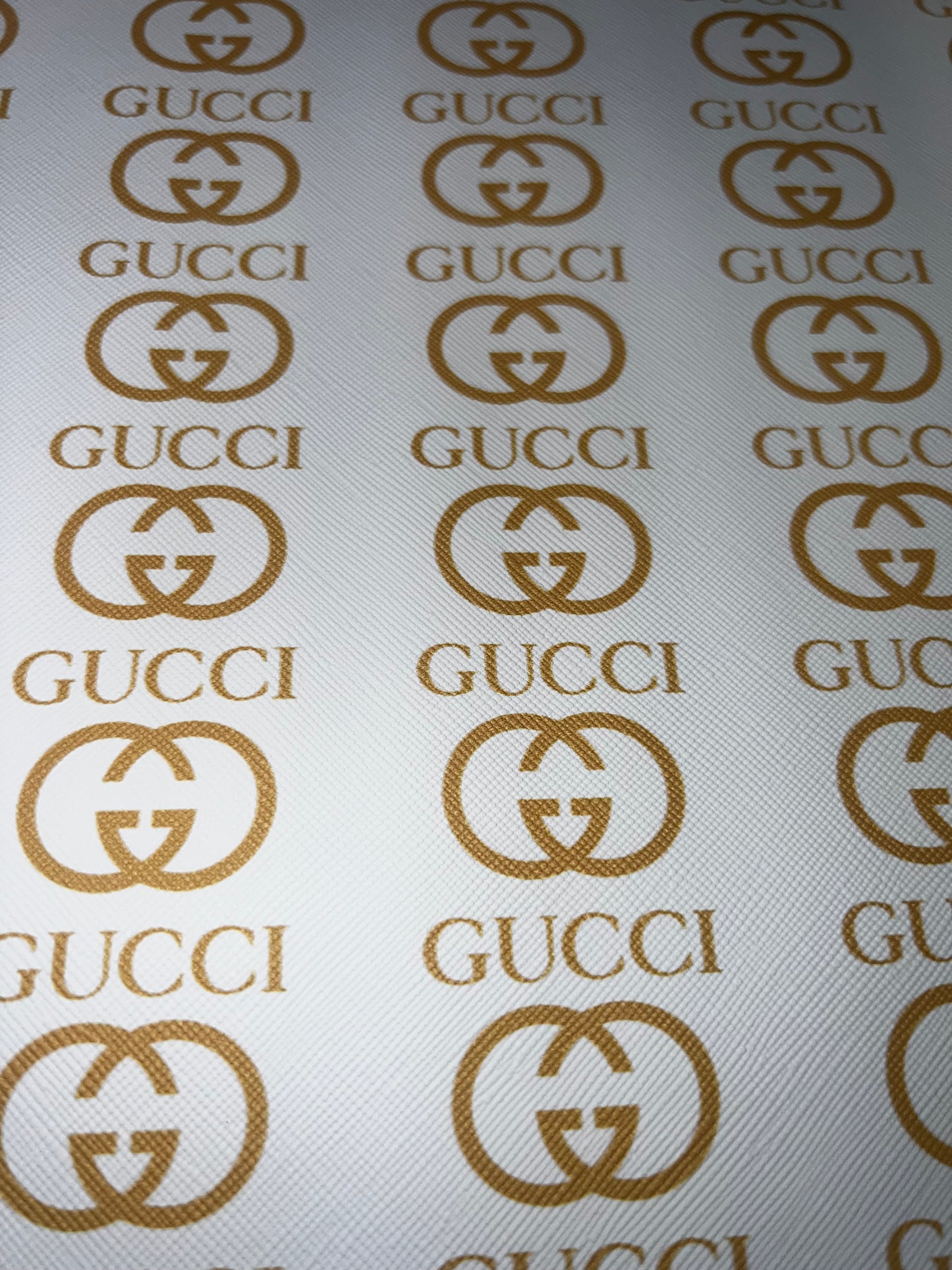 Gold White Monogram Faux Leather Sheet – 9x12 Craft Vinyl