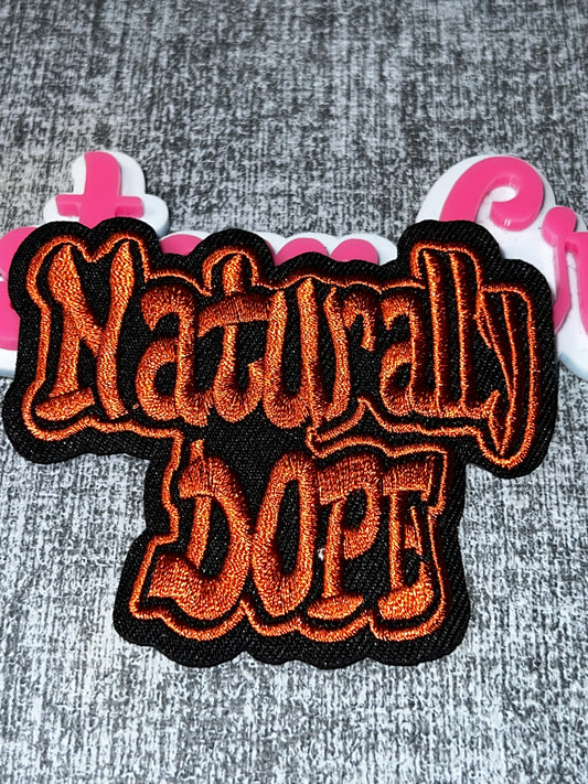 Naturally Dope Chenille Patch – Retro Statement Applique – Approx. 4 Inches