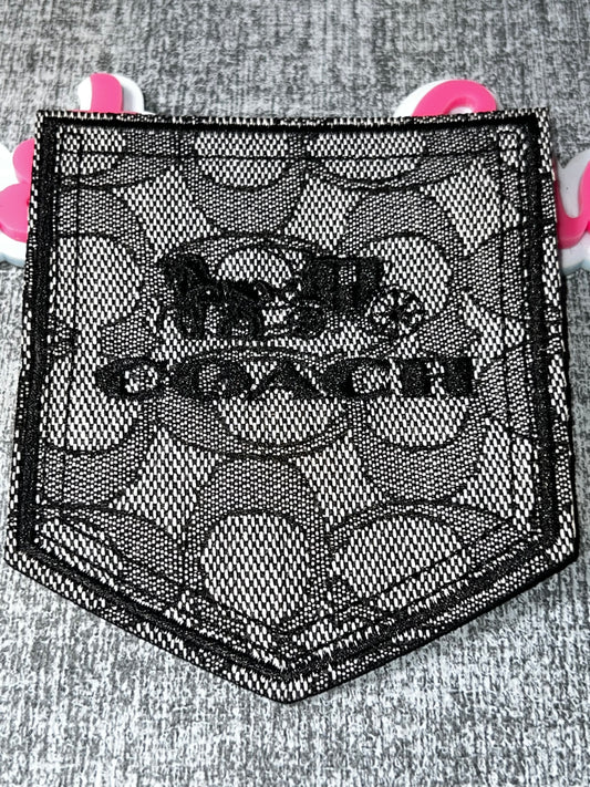 Monogram Pocket Style Patch – Fashion Applique – Approx. 4 Inches