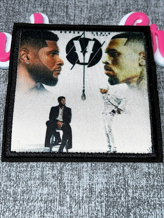 R&B Face Off Graphic Patch – Music Tour Iron On Patch – Approx. 4x5 Inches
