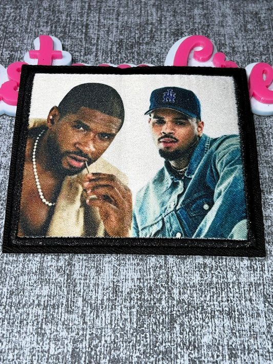 R&B Duo Graphic Patch – Music Iron On Patch – Approx. 4x5 Inches