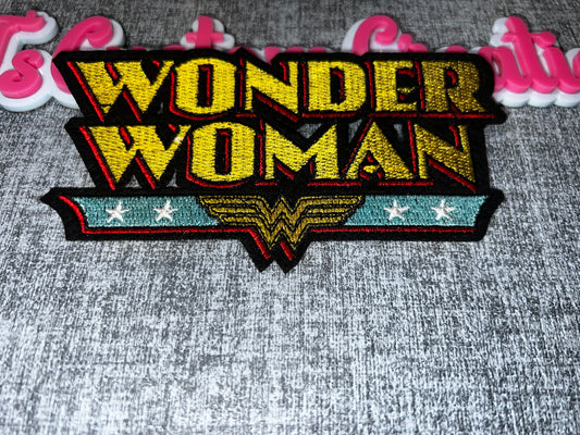 Superhero Woman Embroidered Patch – Bold Statement Applique – Approx. 5 Inches