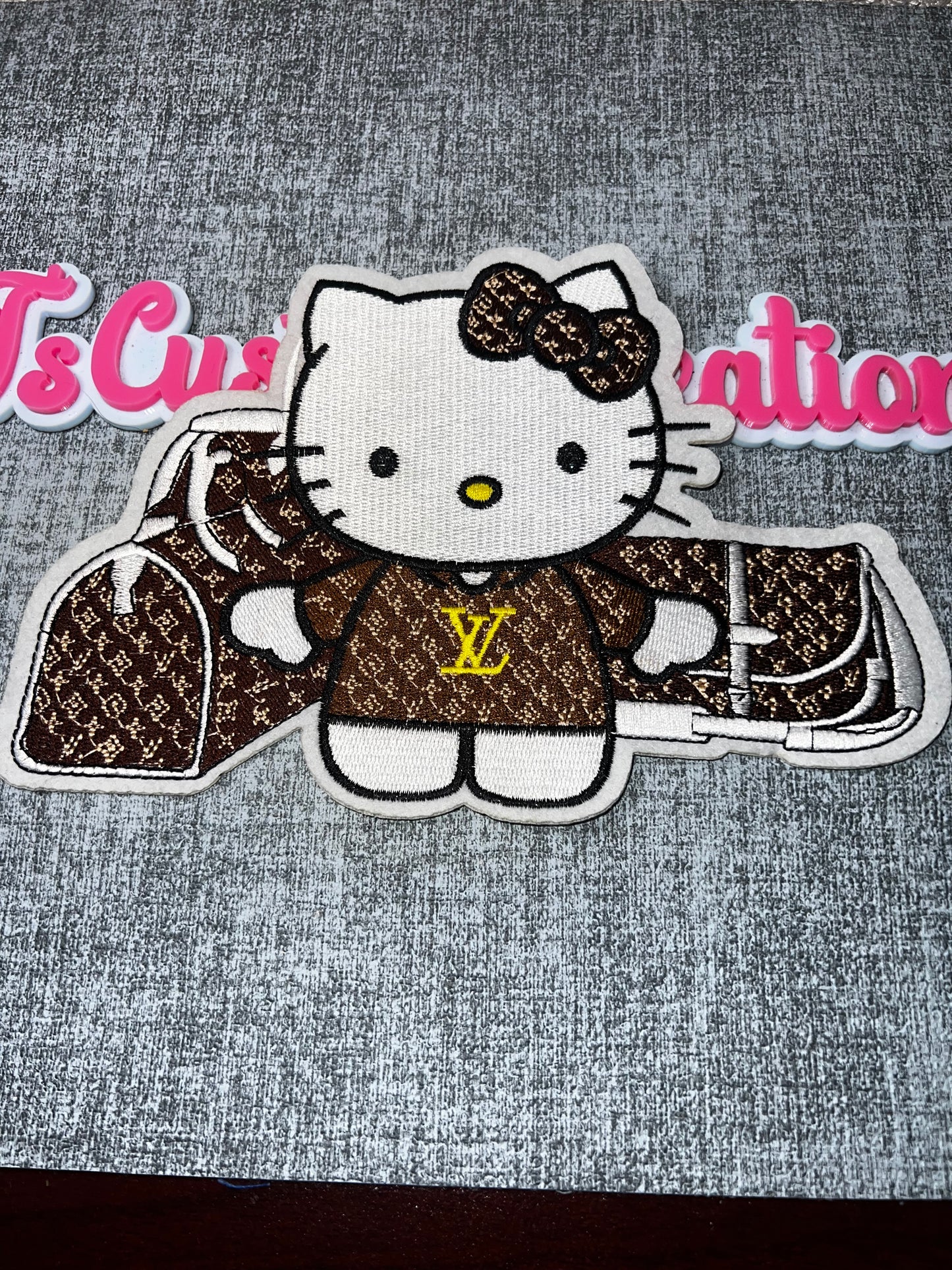 Fashion Kitty Glam Embroidered Patch – Style Character Applique – Approx. 6 Inches