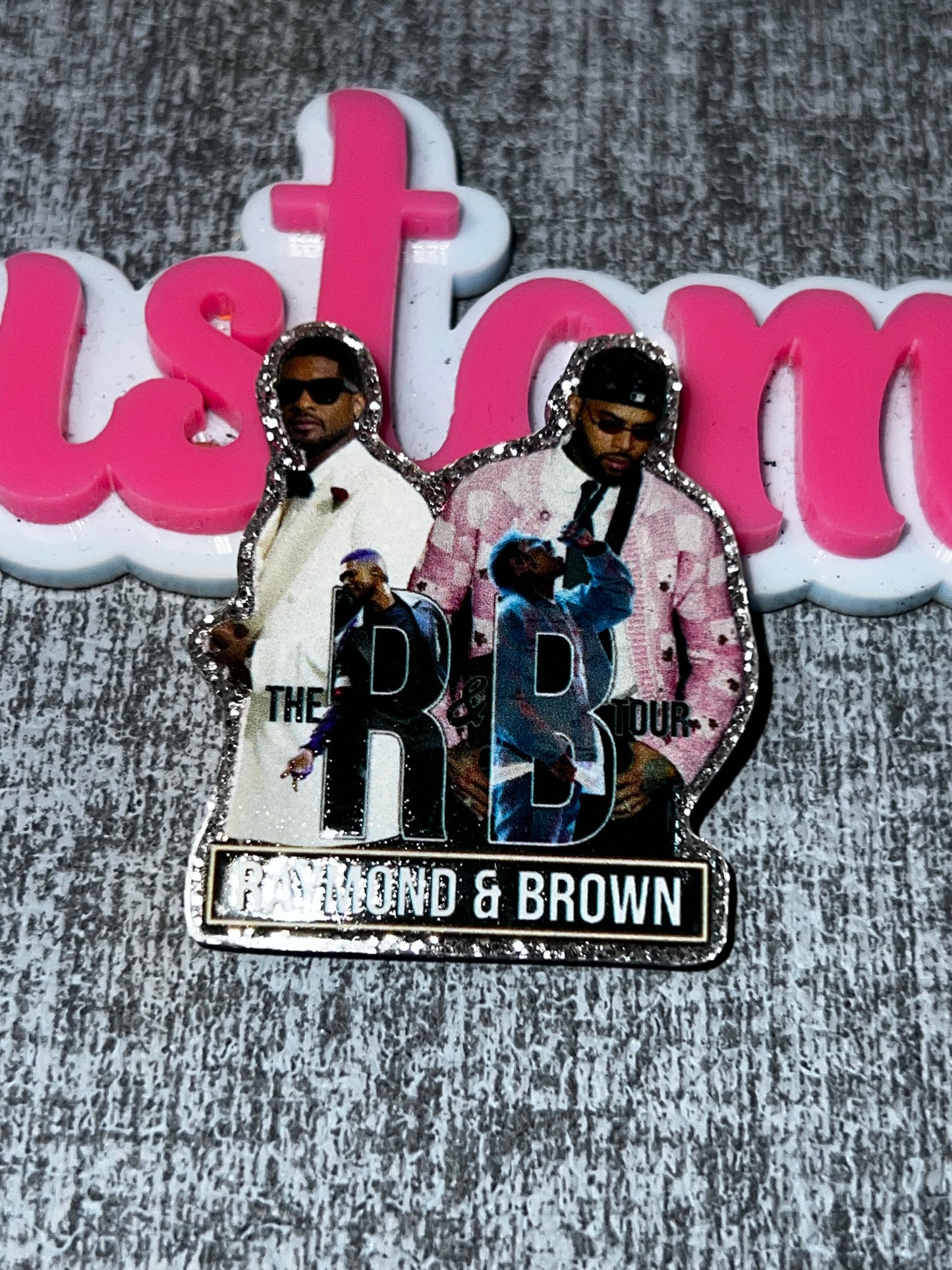 Glitter R&B Tour Acrylic Planar – Music Theme Craft Embellishment