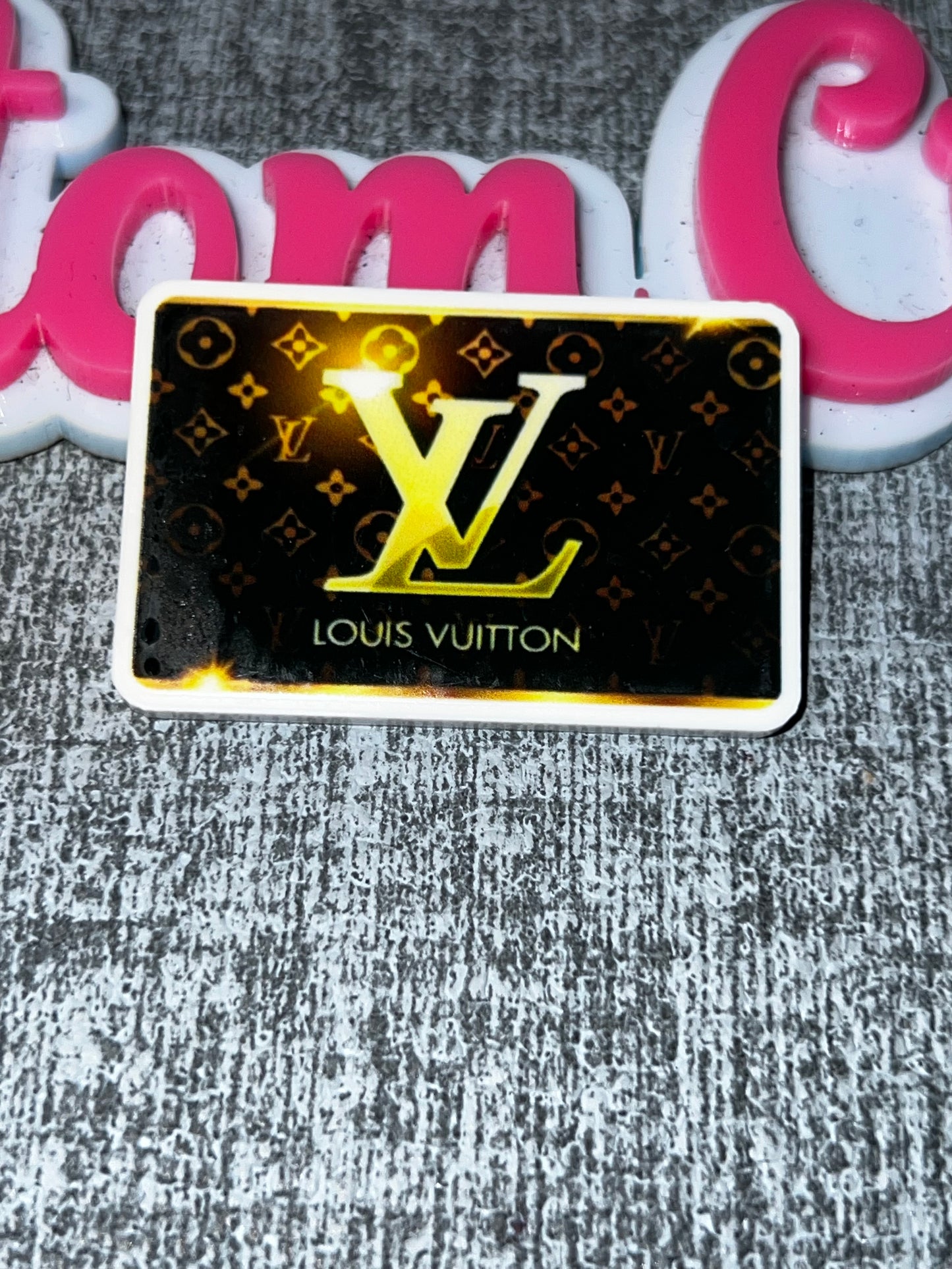 GOLD MONOGRAM STYLE CARD ACRYLIC PLANAR