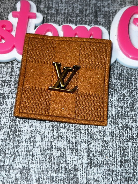 Fashion Monogram Square Tag Patch – Faux Leather Craft Embellishment