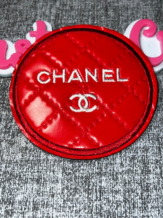 Red Quilted Circle Patch – Fashion Embroidered Applique