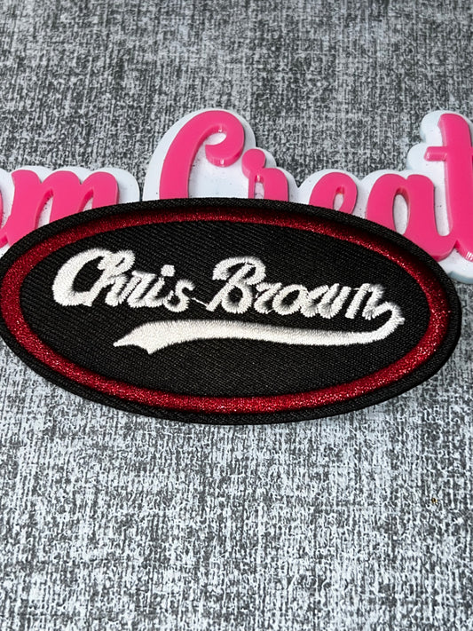 R&B Word Breezy Embroidered Applique