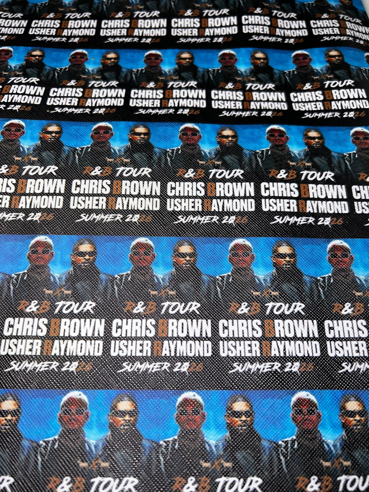 Summer R&B Tour Faux Leather Sheet – Concert Craft Material