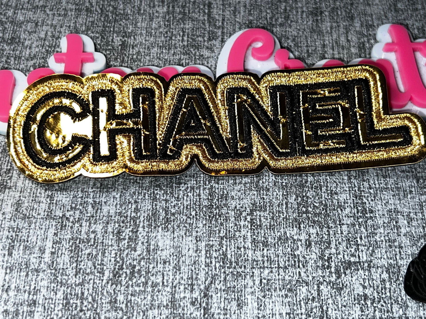 Gold Metallic Letter Patch – Quilted Fashion Applique