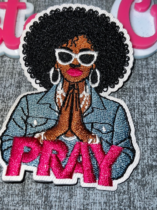 Pray Embroidered Patch – Inspirational Applique