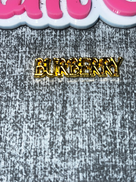 Gold Raised Lettering Flat Back Charm – Decorative DIY Embellishment