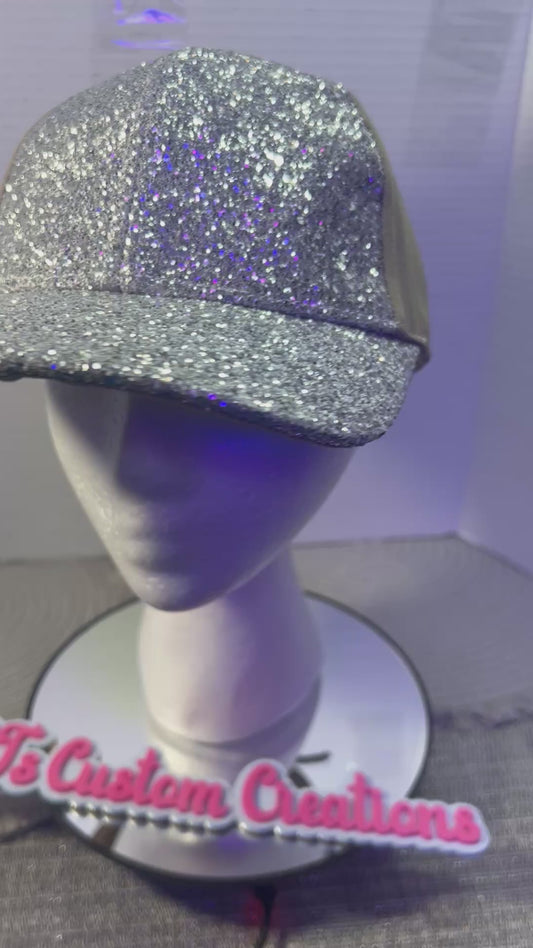 Silver Crystal Glitter (Tan Hat)