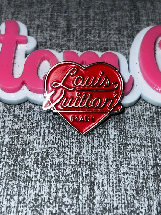 Red Heart Gold Lettering Flat Back Charm – Fashion DIY Embellishment